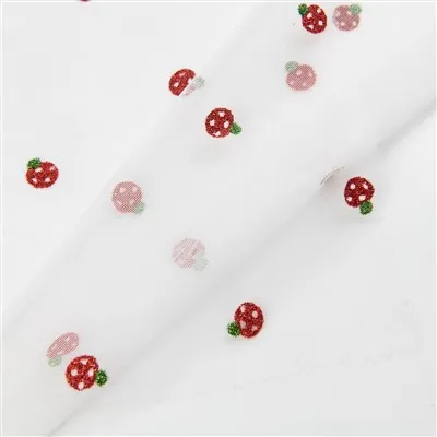 Tkanina o siatce z nadrukiem owocowym